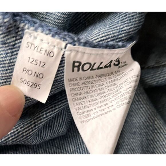 ROLLA'S Dusters High Rise Slim Denim Shorts in Old Rip, Size 29 - Picture 13 of 16